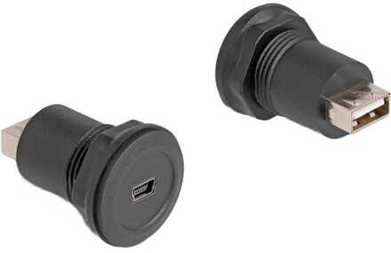Delock USB 2.0 Type Mini-B naar USB 2.0 Type-A inbouwstekker Adapter