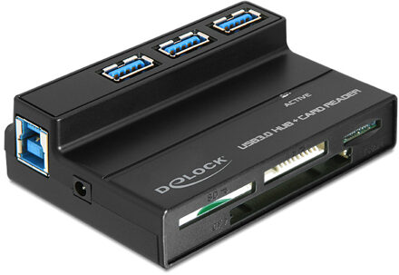 Delock USB 3.0 Cardreader all in 1 + 3 Port USB 3.0 Hub
