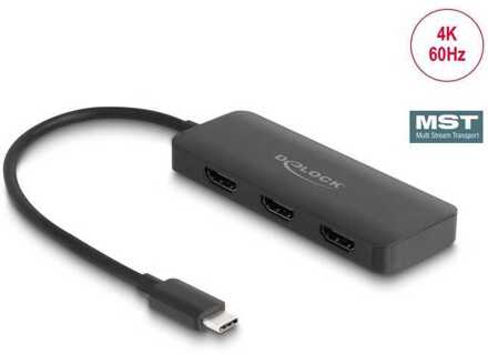Delock USB-C > 3x HDMI Splitter MST HDMI Splitter