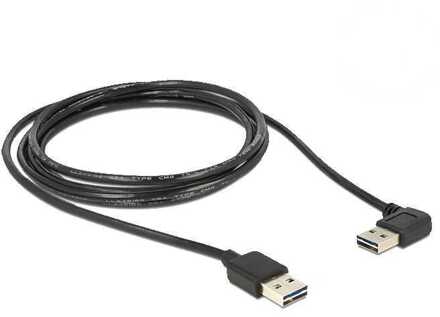 Delock USB Kabel Delock A - A St/St  1.00m 90° gew. Easy USB