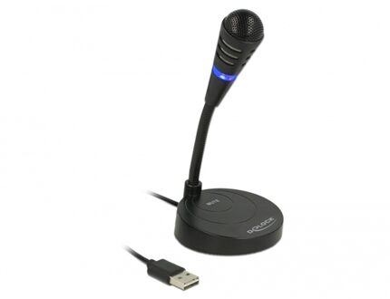 Delock USB-microfoon met Standfuß & Touch-Mute-Taste 1.7m