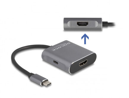 Delock USB Type-C Splitter (DP Alt Mode) to 2 x HDMI MST met USB Type-C PD HDMI Splitter