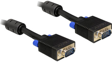 Delock VGA Beeldscherm kabel - zwart - 2 meter