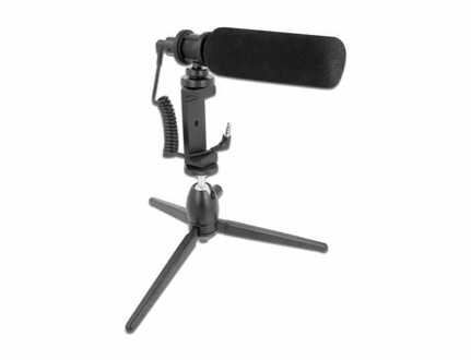Delock Vlog Shotgun Microphone Set for Smartphones and DSLR Cameras Microfoon