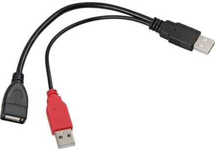 Delock Y-kabel 2 x USB 2.0 Type-A male > 1 x USB 2.0 Type
