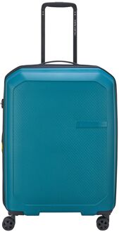 Delsey Anvers Spinner 65.5 cm - Uitbreidbaar 67/75 liter - 66.5x45x27.5x30.5 cm - teal blue hardcase koffer Blauw - H 65.50 x B 45 x D 27.50 cm
