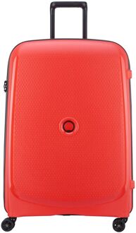 Delsey Belmont Plus MR Trolley L red hardcase koffer Rood - H 76 x B 52 x D 32 cm