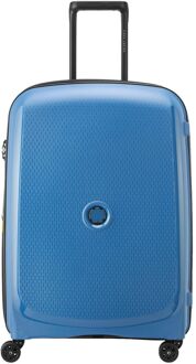 Delsey Belmont Plus MR Trolley M Expandable blue hardcase koffer Blauw - H 71 x B 47 x D 31 cm