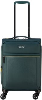Delsey Brochant 3 Cabin Trolley 55 Expandable pine green zachte koffer lichtgewicht koffer Groen - H 55 x B 35 x D 25/28 cm