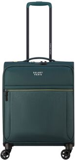 Delsey Brochant 3 Slim Cabin Trolley pine green zachte koffer lichtgewicht koffer Groen - H 55 x B 40 x D 20 cm