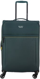 Delsey Brochant 3 Trolley 67 Expandable pine green zachte koffer lichtgewicht koffer Groen - H 67 x B 42 x D 28 cm