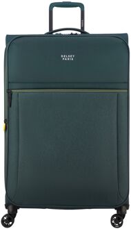 Delsey Brochant 3 Trolley 78 Expandable pine green zachte koffer lichtgewicht koffer Groen - H 78 x B 50 x D 33 cm