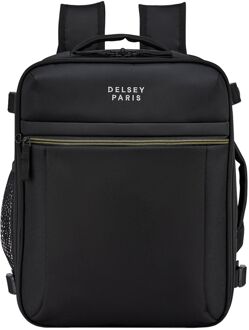 Delsey Brochant 3 Underseater Backpack black weekendtas handbagage Zwart - H 30 x B 40 x D 20 cm