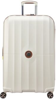 Delsey Carrousel 2.0 Spinner 77 Expandable off white hardcase koffer Wit - H 77 x B 49 x D 32 cm