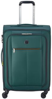 Delsey Dita Spinner 69 cm - Uitbreidbaar 76/84 liter - 69x44.5x31/34 cm - groen zachte koffer lichtgewicht koffer - H 69 x B 44.5 x D 31 cm