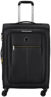 Delsey Dita Spinner 69 cm - Uitbreidbaar 76/84 liter - 69x44.5x31/34 cm - zwart zachte koffer lichtgewicht koffer - H 69 x B 44.5 x D 31 cm