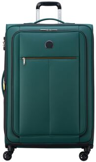 Delsey Dita Spinner 76 cm - Uitbreidbaar 107/118 liter - 79x50.5x33/36 cm - groen zachte koffer lichtgewicht koffer - H 79 x B 50.5 x D 33 cm
