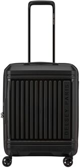 Delsey Lutece Cabin Trolley 55/40 Expandable black hardcase koffer lichtgewicht koffer Zwart - H 55 x B 40 x D 20 cm