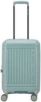 Delsey Lutece Handbagage Spinner 55 cm - Uitbreidbaar 34/37 liter - 55x35x23/25 cm - sage groen hardcase koffer - H 55 x B 35 x D 23 cm