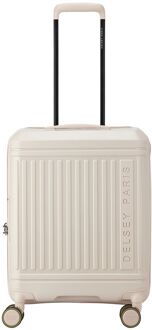 Delsey Lutece Handbagage Spinner 55 cm - Uitbreidbaar 34/39 liter - 55x40x20/23 cm - beige hardcase koffer - H 55 x B 40 x D 20 cm