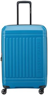 Delsey Lutece Spinner 69 Expandable peacock blue hardcase koffer lichtgewicht koffer Blauw - H 68 x B 45 x D 29 cm