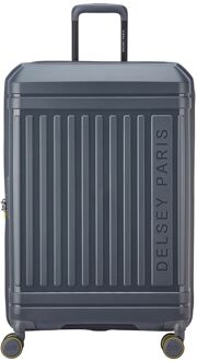 Delsey Lutece Spinner 76 cm - Uitbreidbaar 99/105 liter - 76x49x32/34 cm - graphite hardcase koffer Grijs - H 76 x B 49 x D 32 cm