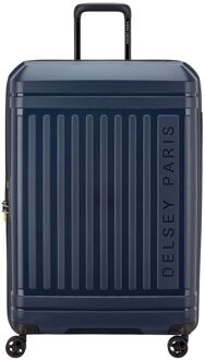 Delsey Lutece Spinner 76 Expandable navy blue hardcase koffer lichtgewicht koffer Blauw - H 75 x B 49 x D 32 cm