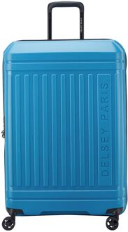 Delsey Lutece Spinner 76 Expandable peacock blue hardcase koffer lichtgewicht koffer Blauw - H 75 x B 49 x D 32 cm