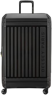 Delsey Lutece Spinner 81 Expandable black hardcase koffer lichtgewicht koffer Zwart - H 79 x B 49 x D 32 cm