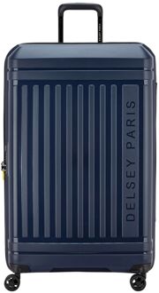 Delsey Lutece Spinner 81 Expandable navy blue hardcase koffer lichtgewicht koffer Blauw - H 79 x B 49 x D 32 cm