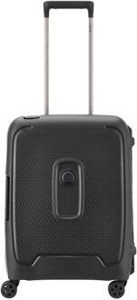 Delsey Moncey 4 Wheel Slim Cabin Trolley 55 cm black hardcase koffer Zwart - H 55 x B 40 x D 20 cm