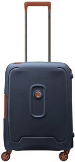 Delsey Moncey 4 Wheel Slim Cabin Trolley 55 cm ink blue hardcase koffer Blauw - H 55 x B 40 x D 20 cm