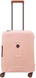 Delsey Moncey 4 Wheel Trolley 55/40 Slim pink Harde Koffer Roze - H 55 x B 40 x D 20