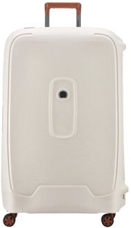 Delsey Moncey 4 Wheel Trolley 82 cm angora white hardcase koffer Wit - H 82 x B 53 x D 33 cm