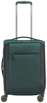 Delsey Montmartre 3 Cabin Trolley 55 Expandable pine zachte koffer lichtgewicht koffer Groen - H 55 x B 35 x D 25 cm