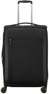 Delsey Montmartre 3 Spinner 68 Expandable black zachte koffer lichtgewicht koffer Zwart - H 66 x B 44 x D 30 cm