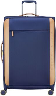 Delsey Montmartre 3 Spinner 78 Expandable navy blue zachte koffer lichtgewicht koffer Blauw - H 76 x B 50 x D 32 cm