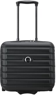 Delsey Shadow 5.0 Boardcase / Underseater Expandable black hardcase koffer lichtgewicht koffer pilotenkoffer Zwart - H 37.5 x B 37 x D 24.5 cm
