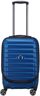 Delsey Shadow 5.0 Cabin Trolley Front Pocket 55 Expandable blue hardcase koffer Blauw - H 55 x B 35 x D 25/28 cm