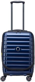 Delsey Shadow 5.0 Cabin Trolley Front Pocket 55 Expandable blue hardcase koffer Blauw - H 55 x B 35 x D 25 cm