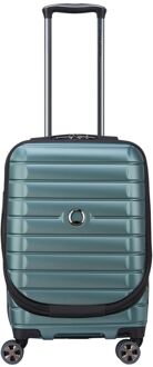 Delsey Shadow 5.0 Cabin Trolley Front Pocket 55 Expandable green hardcase koffer Groen - H 55 x B 35 x D 25 cm