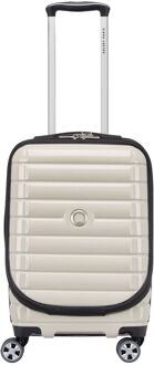 Delsey Shadow 5.0 Cabin Trolley Front Pocket 55 Expandable ivory hardcase koffer Beige - H 55 x B 35 x D 25 cm