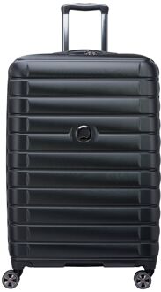 Delsey Shadow 5.0 Trolley 75 Expandable black hardcase koffer Zwart - H 75 x B 50 x D 33 cm