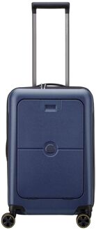 Delsey Turenne 2.0 Cabin Trolley S Front Pocket dark blue hardcase koffer Blauw - H 56 x B 35 x D 24 cm