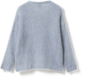 Delta gebreide trui in lichtblauw - XL