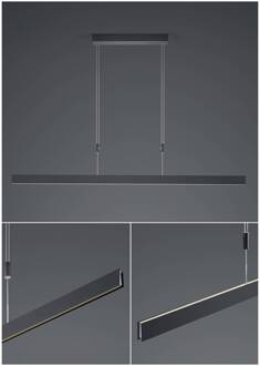 Delta LED hanglamp, 130 cm, zwart