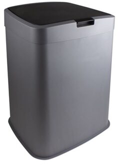 Delta Vuilniszakhouder 70L - 43,5x40,5x40 cm - incl. bevestigingsring voor vuilniszak - metaal/zwart Grijs