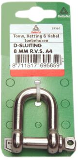 Deltafix 6 mm - D-sluiting - 1 stuk