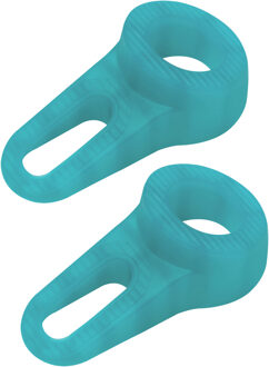 Deltafix Block it Deurwig - 2x - blauw groen - TPE kunststof - 12 x 3,8 cm - deurstopper