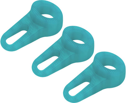 Deltafix Block it Deurwig - 3x - blauw groen - TPE kunststof - 12 x 3,8 cm - deurstopper